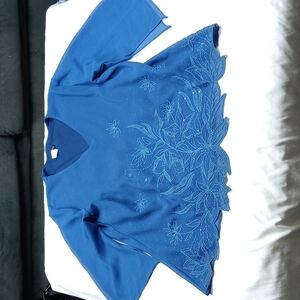 C.O.C. womens beaded layered v neck top